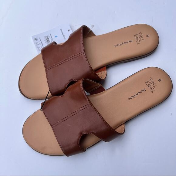 Time and Tru Women's Slip On Low Heel Sandals  NWT Sz 8 - Picture 10 of 13